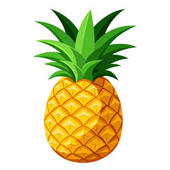 Poster - pineapple isolated on white background