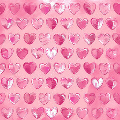 clip art style love hearts in pink pattern
