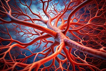 Aufkleber - blood vessel branching pattern illustration