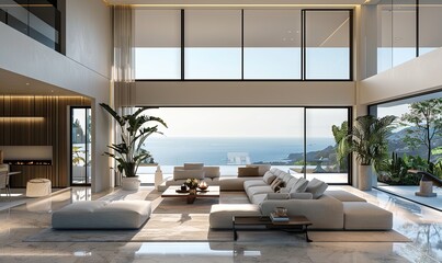 Wall Mural - Luxurious urban villa with panoramic views.