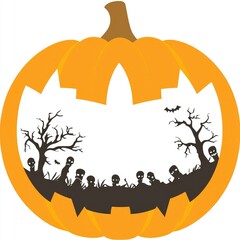 Canvas Print - Jack-o'-lantern with Bats