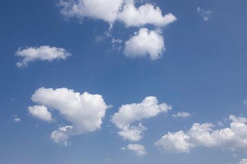 Blue sky with white clouds (cumulus) 