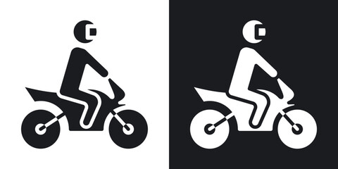 Wall Mural - Motorbike riding icon