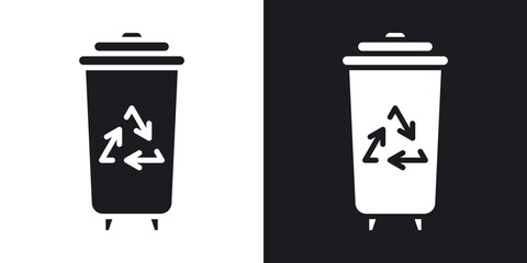 Wall Mural - Trash compactor icon