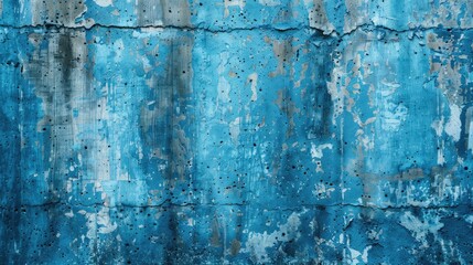 Canvas Print - Background and texture of a cement wall in blue