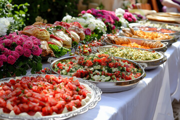 Wall Mural - Anatolian Food Served On A Table