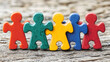 © VicPhoto - Figuras de colores representando la unión y las relaciones personales
