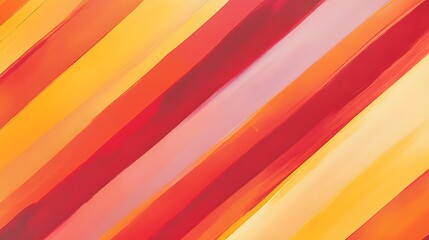 Poster - Abstract Diagonal Stripes Red Orange Yellow Background