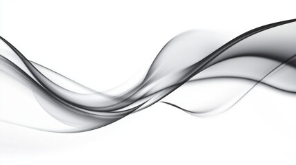 Wall Mural - Elegant Black and White Waves