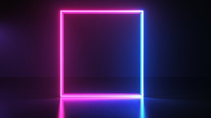 Wall Mural - Neon Geometric Frame