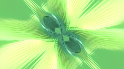 Poster - Digital loop animation of a symmetrical swirling pattern. 3d rendering 4K