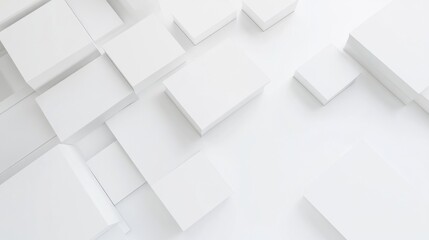 Wall Mural - Abstract White Geometry