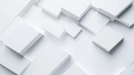 Wall Mural - Abstract White Geometry