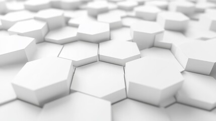 Abstract White Hexagonal Background