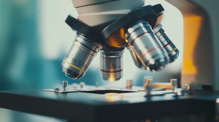 Wall Mural - scientific microscope close-up