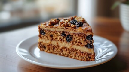 yummy walnut and raisin cake