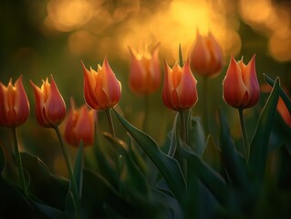 Sticker - Tulips in the Golden Hour