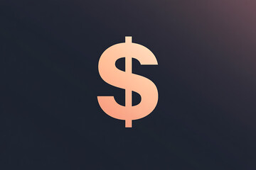 A simple and clean dollar symbol icon ($) designed in a minimalist style