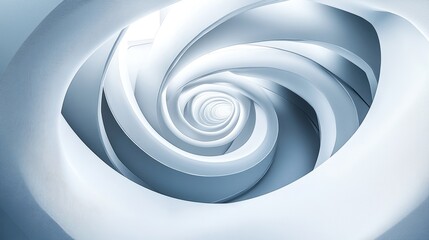 Wall Mural - A spiral shape is shown in white