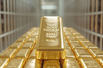 Fine Gold Bullion Inside a Secure Vault | High-Value Precious Metals in a Protected Storage Facility