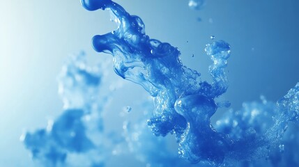 Poster - Abstract Blue Water Swirl, Liquid, Abstract, Flowing