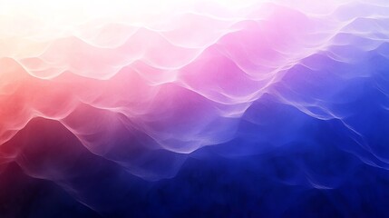 Sticker - Abstract Wavy Landscape with Gradient Color Scheme, Digital Art, Abstract Background, Color Gradient