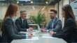 © NASSRI - Businesspeople having a meeting in the office, professional businessmen and businesswoman group colleagues communication working problem solving corporation in conference business teamwork contract