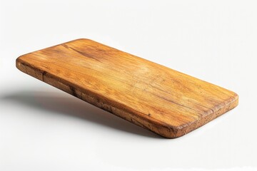 Poster - A wooden cutting board on a clean white surface