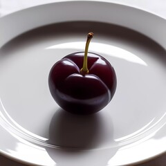 cherry on a plate