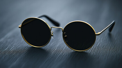 Stylish round sunglasses for men and women. These realistic 3D glasses are a trendy accessory with a vintage look.