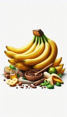 Canvas Print - frische Bananen