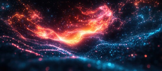 Wall Mural - Abstract Glowing Cosmic Landscape