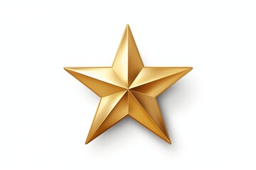 gold star isolated on white 