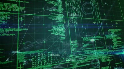 Aufkleber - animation of data processing over network of connections