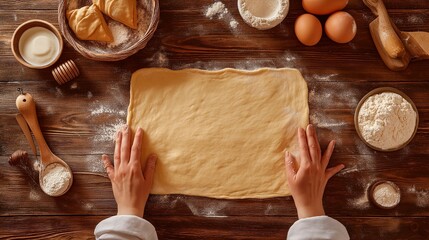 female hands holding a homemade raw dough