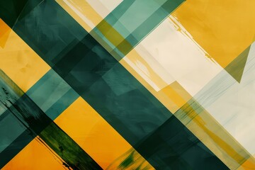 Poster - This artwork showcases a vibrant abstract composition with intersecting shapes and colors, creating a dynamic visual harmony and energy that captivates the viewer.