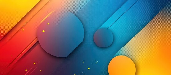 Abstract Background with Colorful Shapes and Dotted Patterns