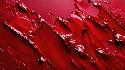 Wall Mural - Crimson Creativity: Abstract Artistic Background with Red Acrylic Paint Drip and Stain