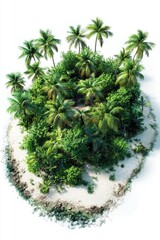 Poster - Tropical Island with Palm Trees