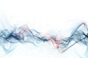 Poster - Smoke wave with blue and red hues, often used in backgrounds or textures