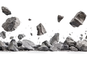 Aufkleber - A collection of rocks suspended in mid-air