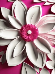 Wall Mural - pink and white flower