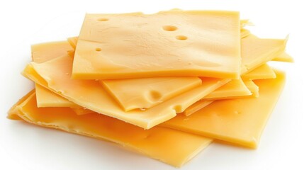 Poster - A creative arrangement of various cheese types stacked on top of each other