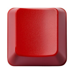 Poster - Blank Red Keyboard Key Cap Mockup Isolated on Transparent Background