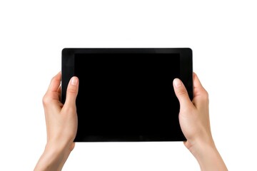 Aufkleber - A person holding a tablet computer in their hands