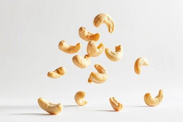 Canvas Print - A pile of cashews in free fall