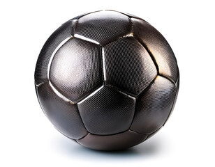 A close-up of a modern soccer ball, isolated on white background