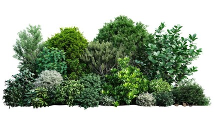 Poster - A variety of tree species on a clean white surface