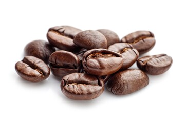 Canvas Print - A stack of coffee beans on a clean surface