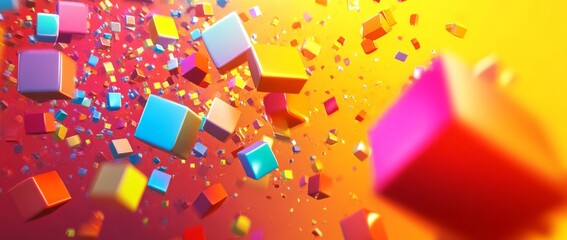 Poster - Geometric square design abstract background illustration